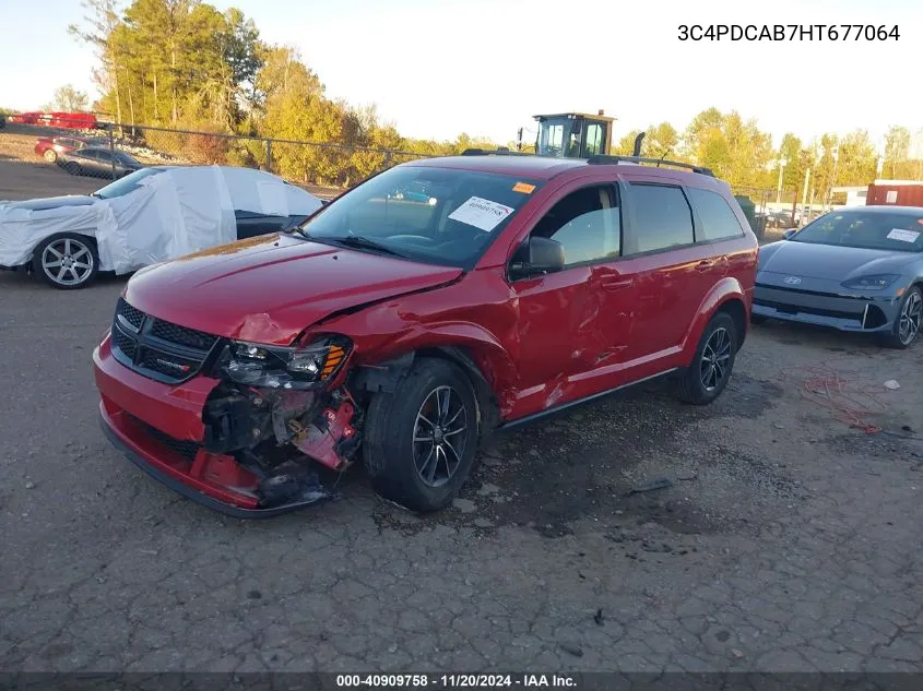 2017 Dodge Journey Se VIN: 3C4PDCAB7HT677064 Lot: 40909758