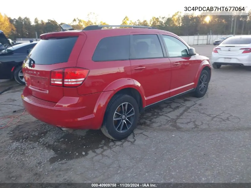 2017 Dodge Journey Se VIN: 3C4PDCAB7HT677064 Lot: 40909758