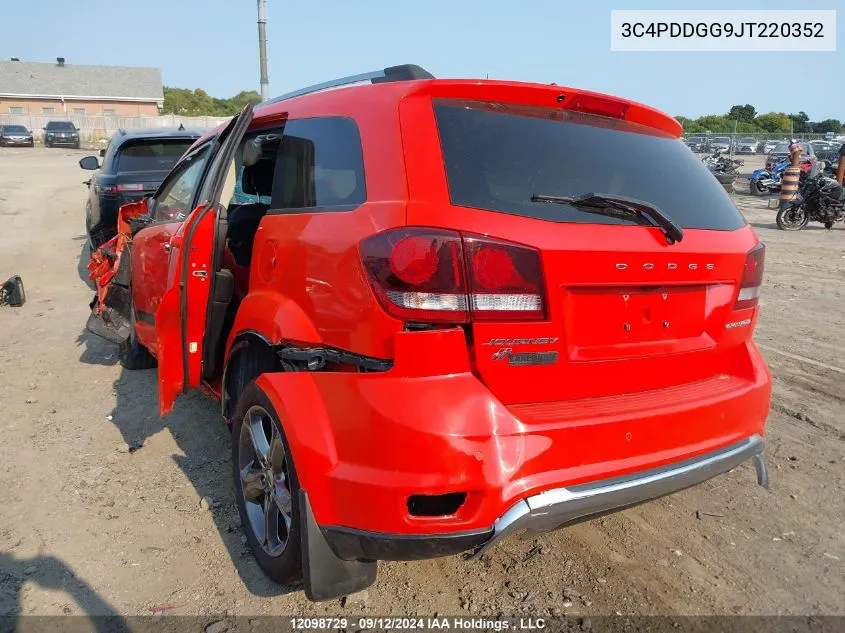 2018 Dodge Journey Crossroad VIN: 3C4PDDGG9JT220352 Lot: 12098729