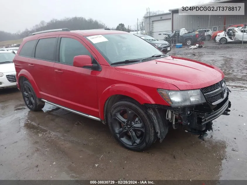 2018 Dodge Journey Crossroad VIN: 3C4PDCGG2JT378817 Lot: 38830729