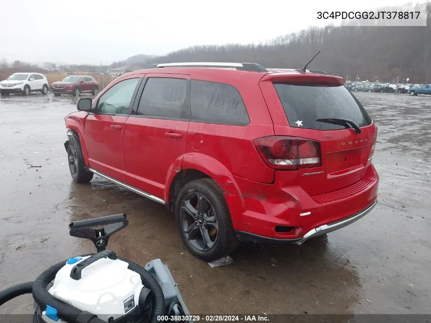 2018 Dodge Journey Crossroad VIN: 3C4PDCGG2JT378817 Lot: 38830729