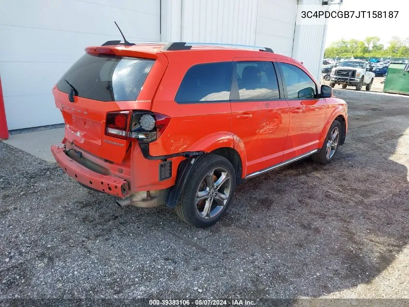 2018 Dodge Journey Crossroad VIN: 3C4PDCGB7JT158187 Lot: 39383106