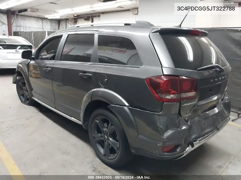 2018 Dodge Journey Crossroad VIN: 3C4PDCGG5JT322788 Lot: 39432503