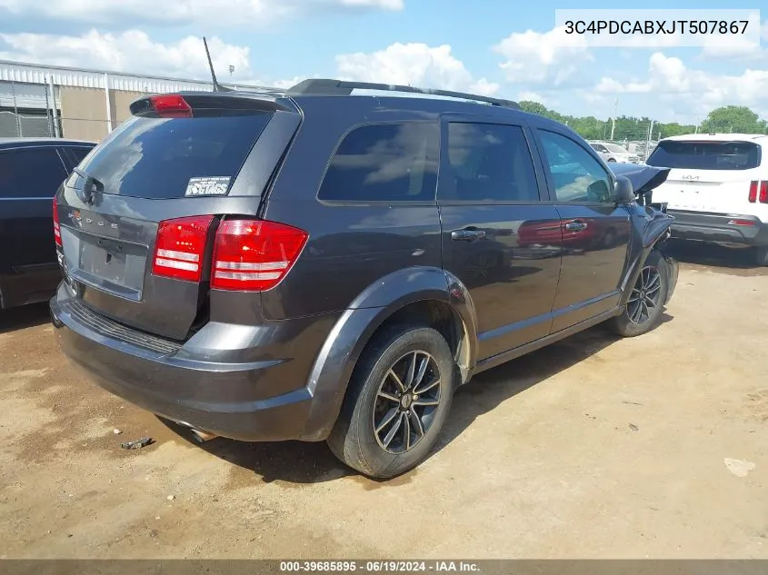 2018 Dodge Journey Se VIN: 3C4PDCABXJT507867 Lot: 39685895