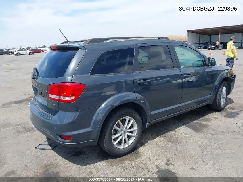 2018 Dodge Journey Sxt VIN: 3C4PDCBG2JT229895 Lot: 39709094