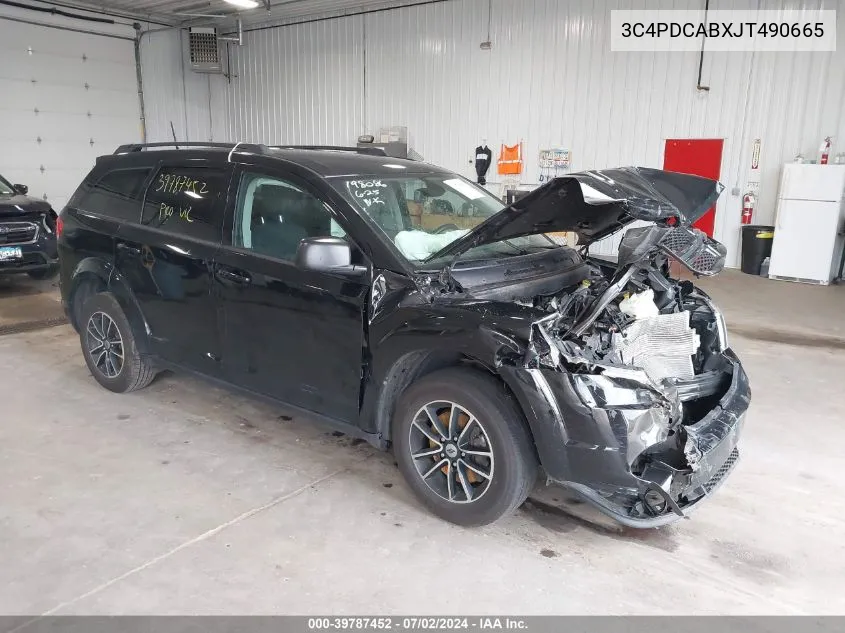 2018 Dodge Journey Se VIN: 3C4PDCABXJT490665 Lot: 39787452