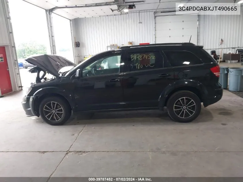 2018 Dodge Journey Se VIN: 3C4PDCABXJT490665 Lot: 39787452