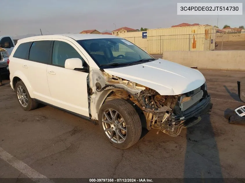 2018 Dodge Journey Gt Awd VIN: 3C4PDDEG2JT514730 Lot: 39797358