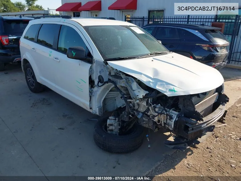 2018 Dodge Journey Se VIN: 3C4PDCAB2JT167114 Lot: 39813009