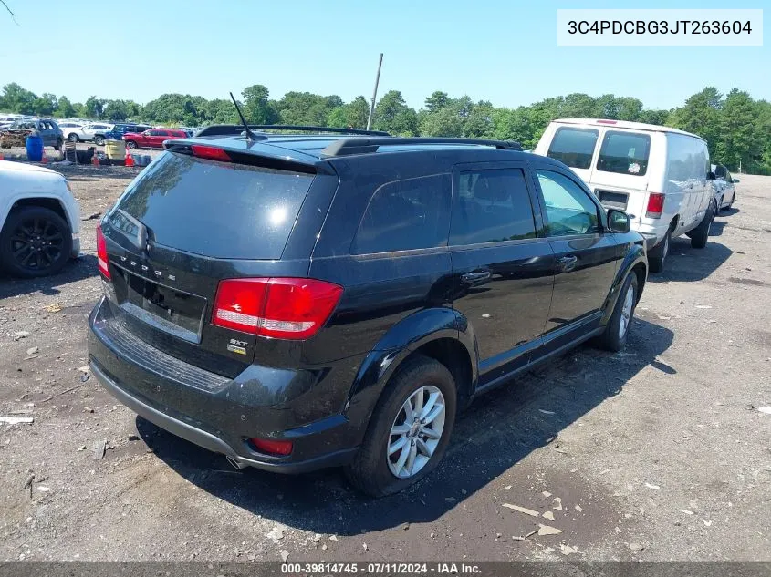 2018 Dodge Journey Sxt VIN: 3C4PDCBG3JT263604 Lot: 39814745