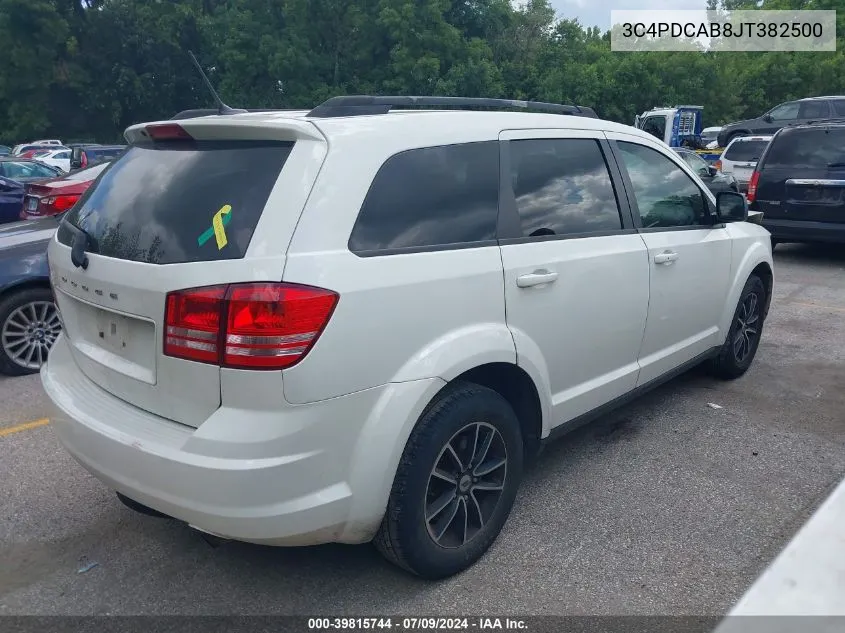 2018 Dodge Journey Se VIN: 3C4PDCAB8JT382500 Lot: 39815744