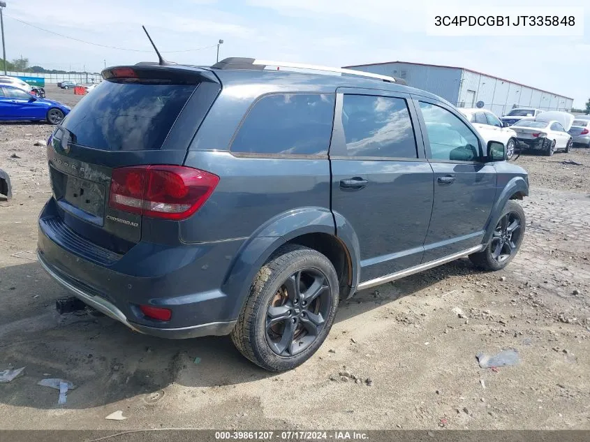 2018 Dodge Journey Crossroad VIN: 3C4PDCGB1JT335848 Lot: 39861207