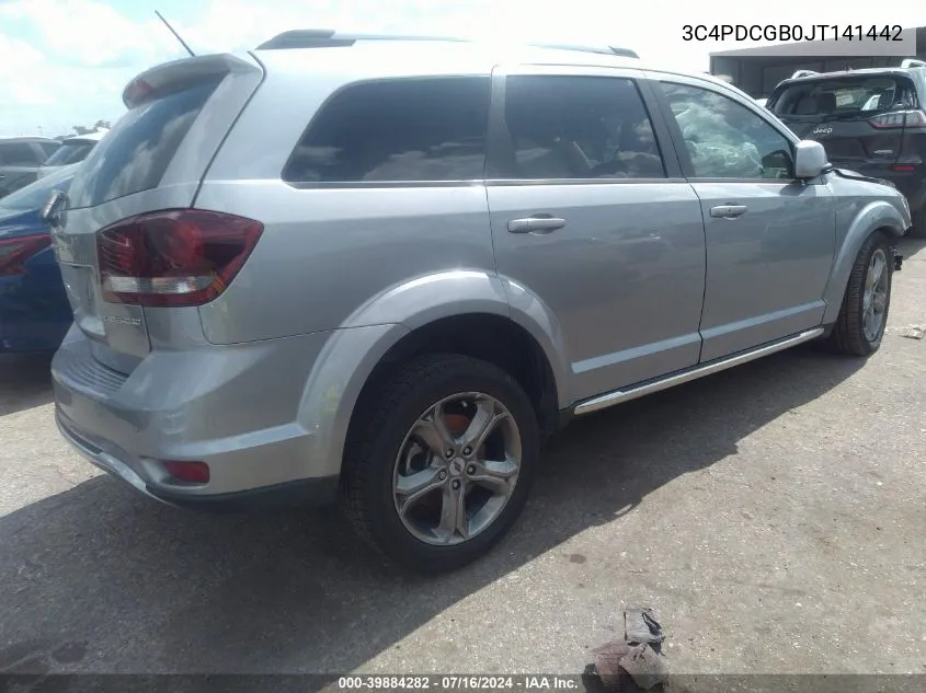 2018 Dodge Journey Crossroad VIN: 3C4PDCGB0JT141442 Lot: 39884282