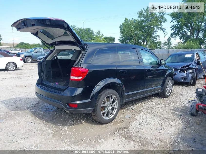 2018 Dodge Journey Gt VIN: 3C4PDDEG1JT504643 Lot: 39884803