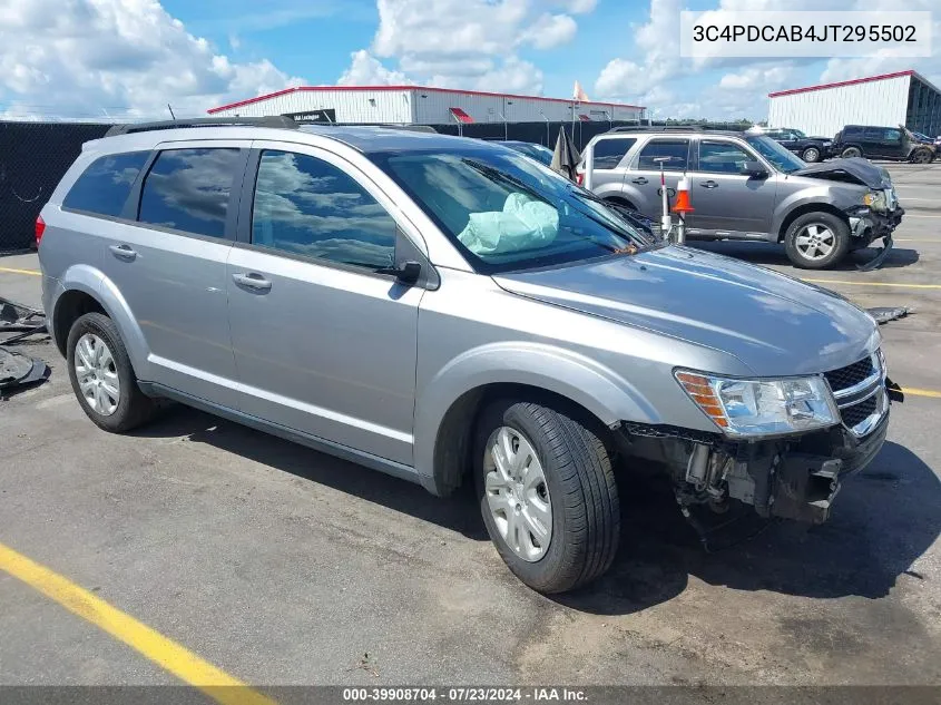 2018 Dodge Journey Se VIN: 3C4PDCAB4JT295502 Lot: 39908704