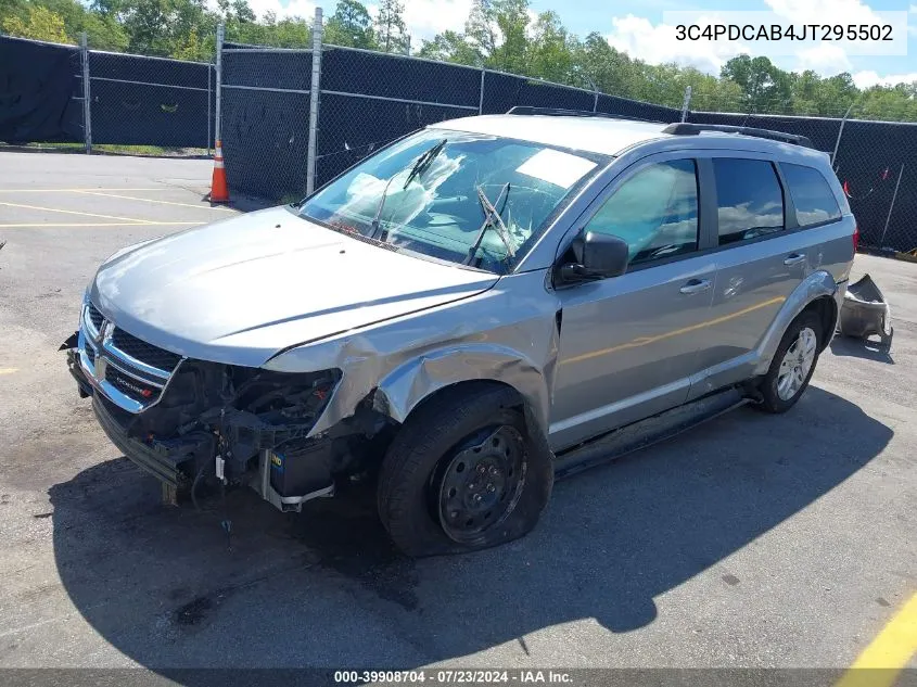 2018 Dodge Journey Se VIN: 3C4PDCAB4JT295502 Lot: 39908704