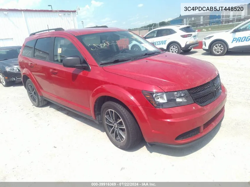 2018 Dodge Journey Se VIN: 3C4PDCAB5JT448520 Lot: 39916369