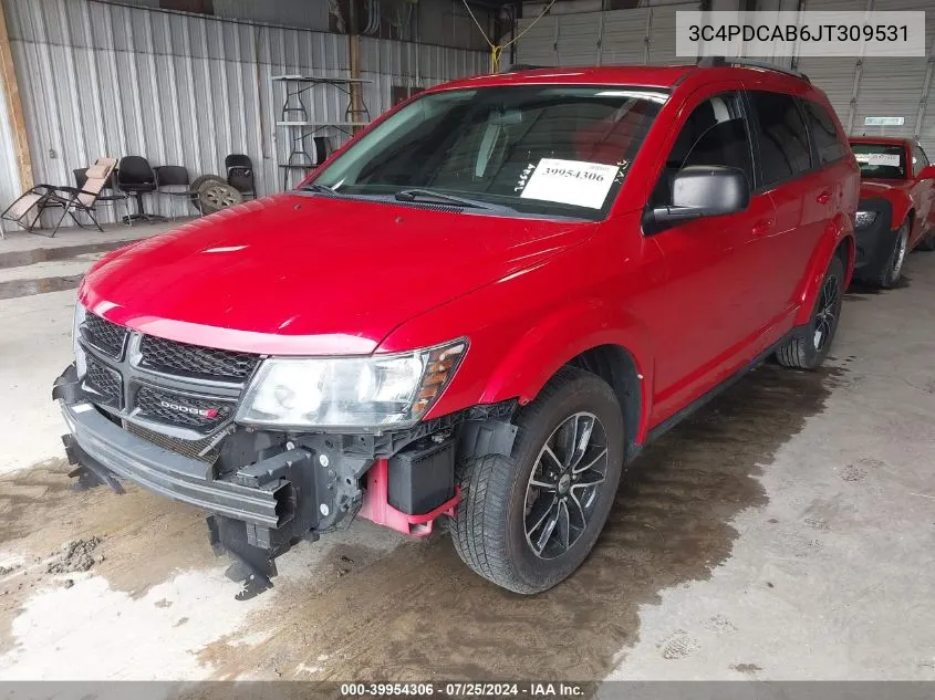 2018 Dodge Journey Se VIN: 3C4PDCAB6JT309531 Lot: 39954306