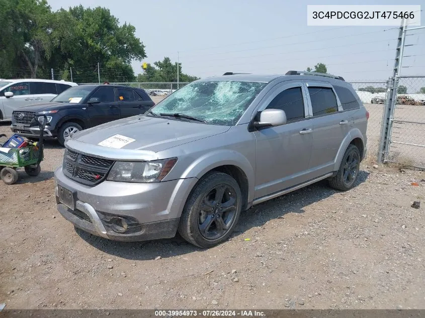 2018 Dodge Journey Crossroad VIN: 3C4PDCGG2JT475466 Lot: 39954973