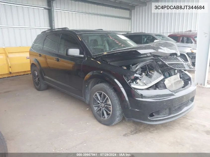 2018 Dodge Journey Se VIN: 3C4PDCAB8JT344684 Lot: 39957941