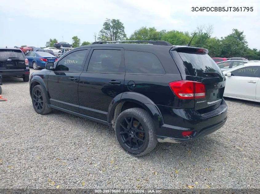 2018 Dodge Journey Sxt VIN: 3C4PDCBB5JT361795 Lot: 39979680