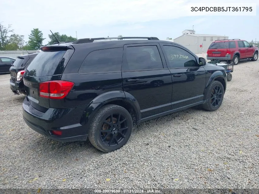 2018 Dodge Journey Sxt VIN: 3C4PDCBB5JT361795 Lot: 39979680