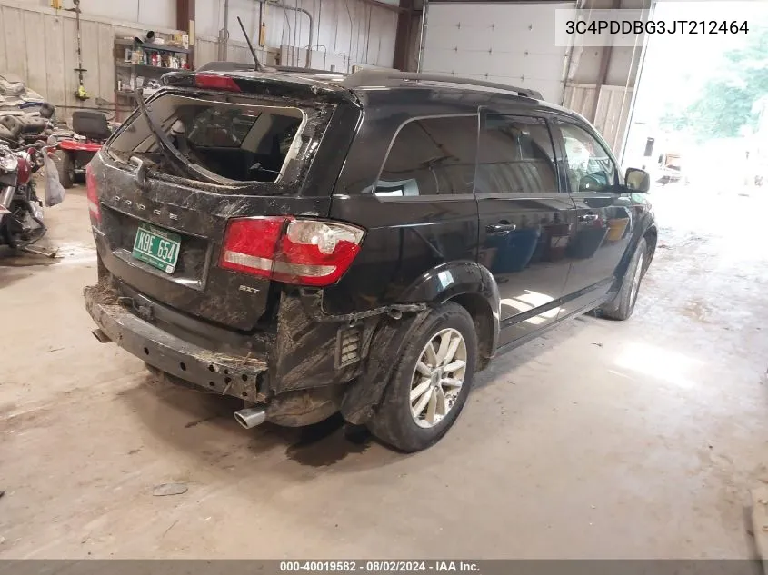 2018 Dodge Journey Sxt Awd VIN: 3C4PDDBG3JT212464 Lot: 40019582