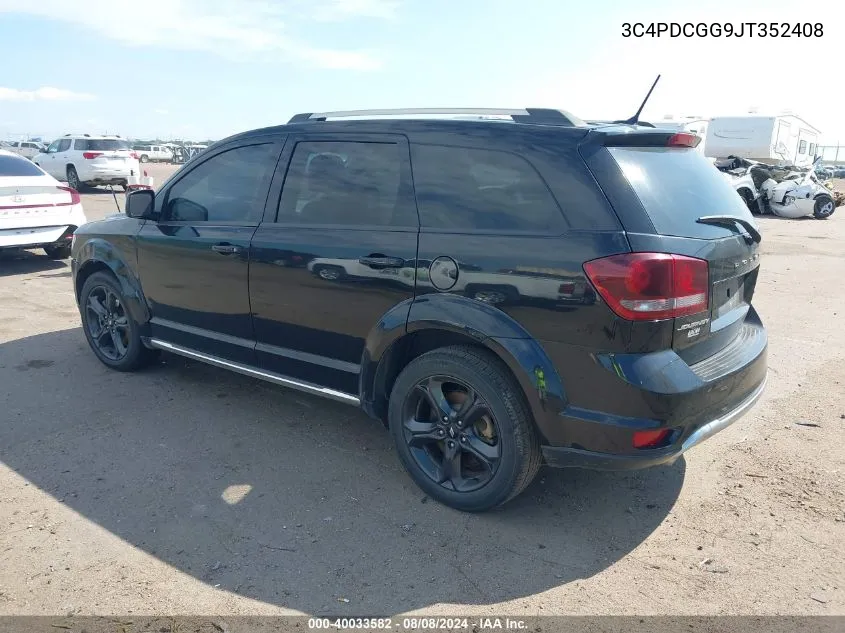 2018 Dodge Journey Crossroad VIN: 3C4PDCGG9JT352408 Lot: 40033582