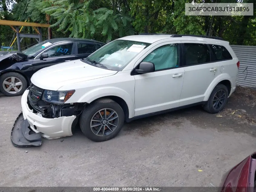 2018 Dodge Journey Se VIN: 3C4PDCAB3JT513896 Lot: 40044859