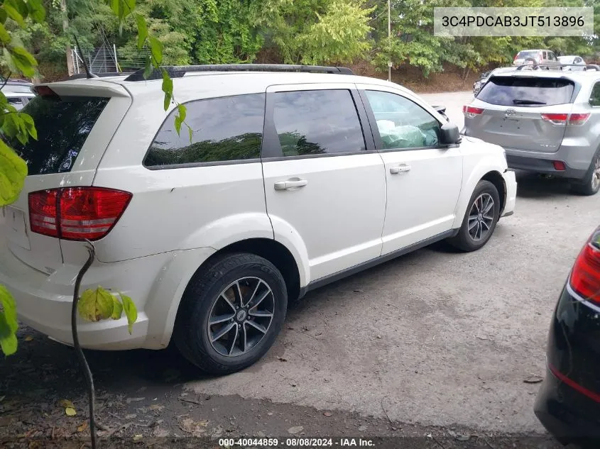 2018 Dodge Journey Se VIN: 3C4PDCAB3JT513896 Lot: 40044859