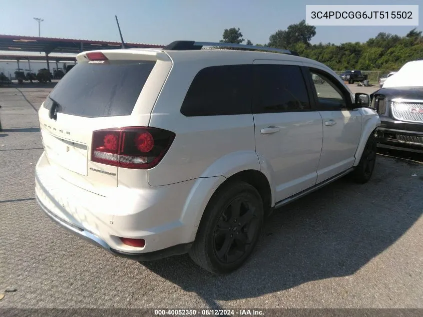 2018 Dodge Journey Crossroad VIN: 3C4PDCGG6JT515502 Lot: 40052350