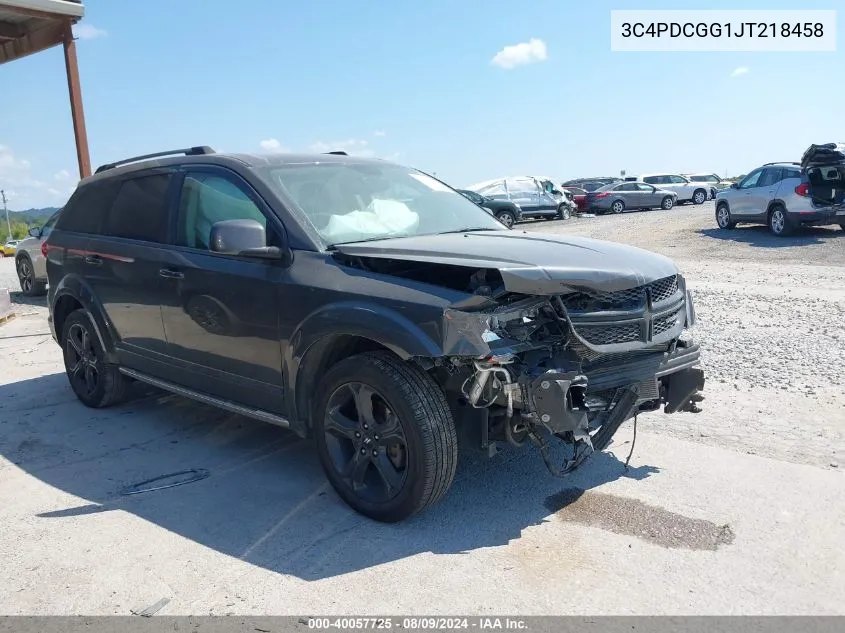 2018 Dodge Journey Crossroad VIN: 3C4PDCGG1JT218458 Lot: 40057725