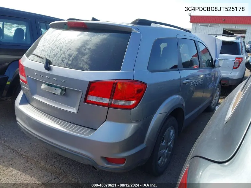 3C4PDCBG8JT525178 2018 Dodge Journey Sxt