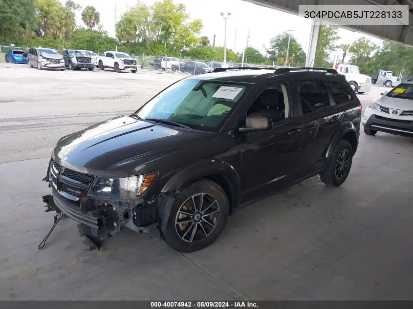 2018 Dodge Journey Se VIN: 3C4PDCAB5JT228133 Lot: 40074942