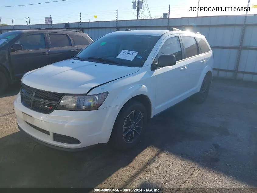 2018 Dodge Journey Se VIN: 3C4PDCAB1JT166858 Lot: 40090456