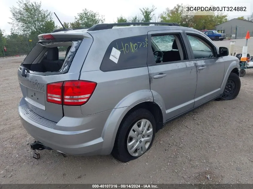 3C4PDCAB0JT324882 2018 Dodge Journey Se