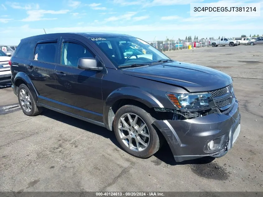 2018 Dodge Journey Gt VIN: 3C4PDCEG5JT381214 Lot: 40124613