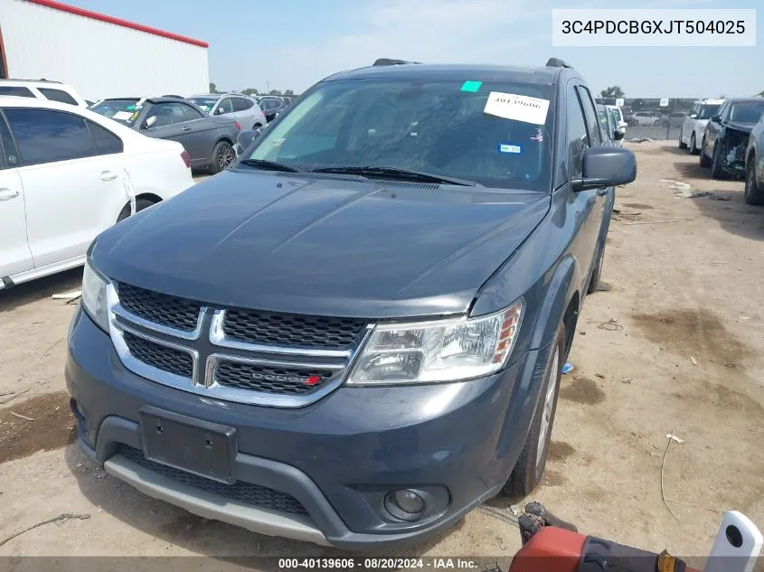 3C4PDCBGXJT504025 2018 Dodge Journey Sxt