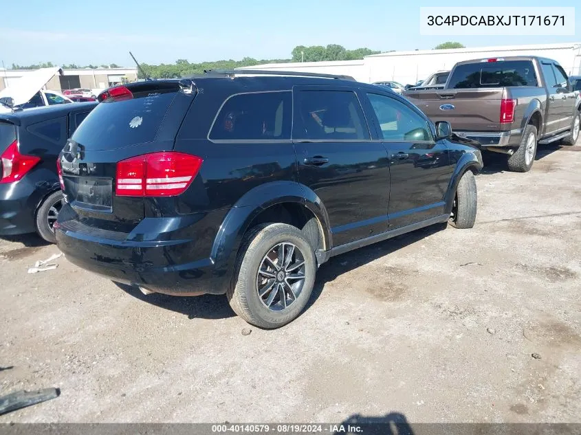 3C4PDCABXJT171671 2018 Dodge Journey Se