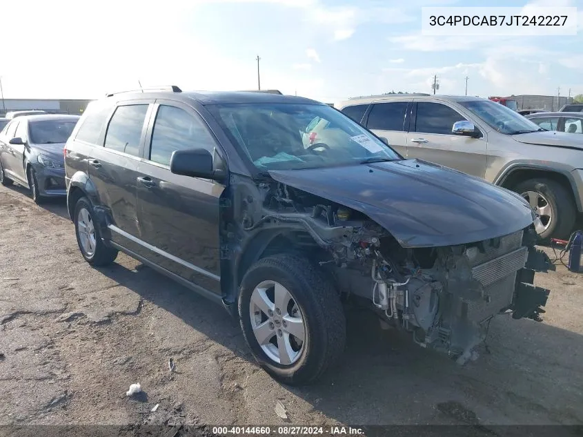 2018 Dodge Journey Se VIN: 3C4PDCAB7JT242227 Lot: 40144660