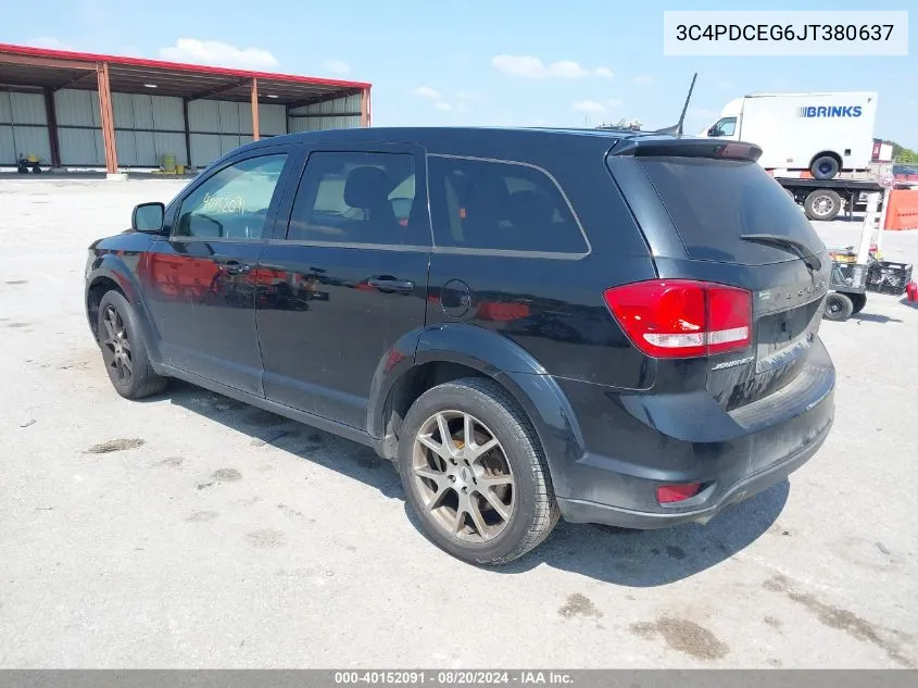 2018 Dodge Journey Gt VIN: 3C4PDCEG6JT380637 Lot: 40152091