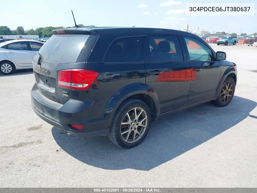 2018 Dodge Journey Gt VIN: 3C4PDCEG6JT380637 Lot: 40152091