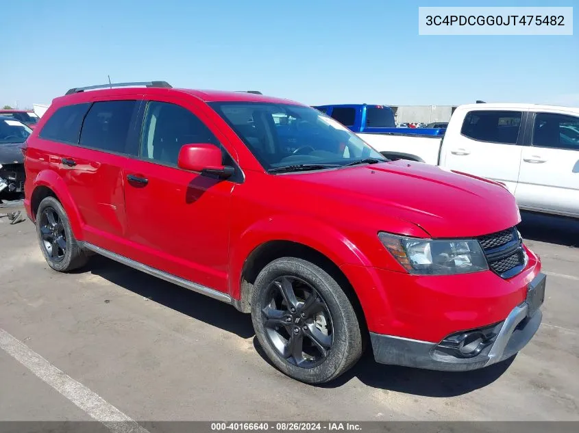 2018 Dodge Journey Crossroad VIN: 3C4PDCGG0JT475482 Lot: 40166640