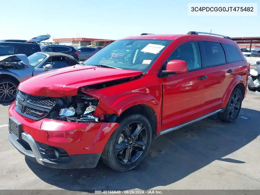 2018 Dodge Journey Crossroad VIN: 3C4PDCGG0JT475482 Lot: 40166640