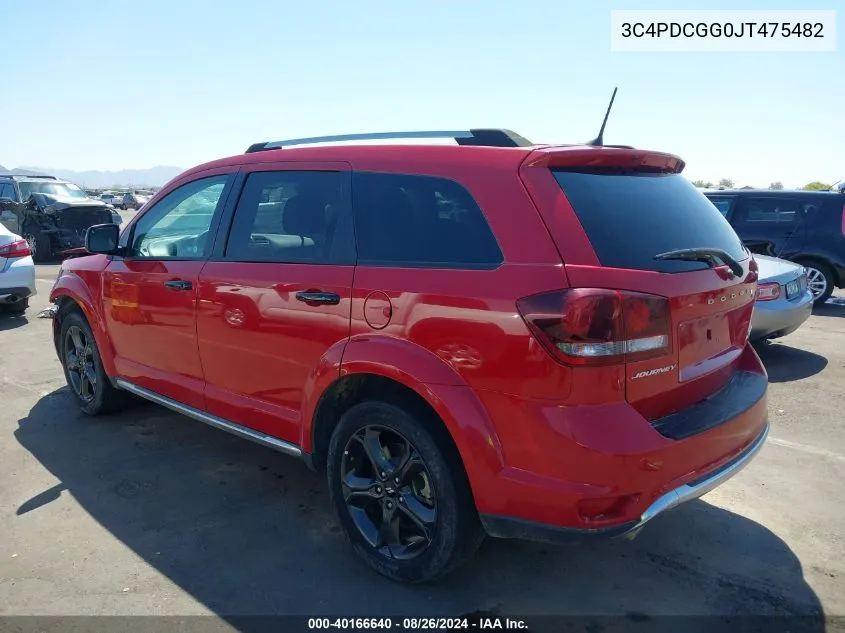 2018 Dodge Journey Crossroad VIN: 3C4PDCGG0JT475482 Lot: 40166640