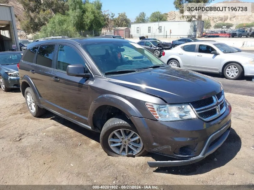 2018 Dodge Journey Sxt VIN: 3C4PDCBB0JT196738 Lot: 40201902