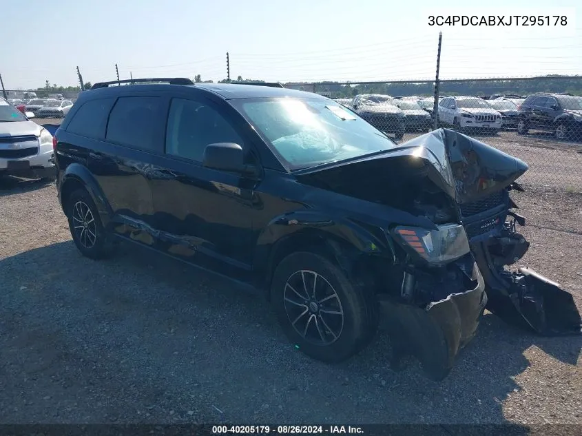 2018 Dodge Journey Se VIN: 3C4PDCABXJT295178 Lot: 40205179