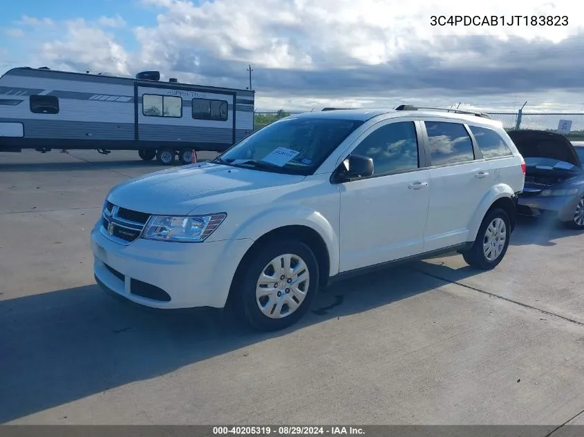 2018 Dodge Journey Se VIN: 3C4PDCAB1JT183823 Lot: 40205319