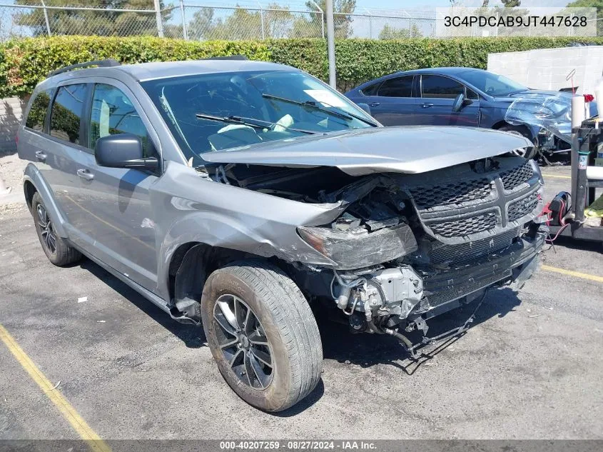 2018 Dodge Journey Se VIN: 3C4PDCAB9JT447628 Lot: 40207259