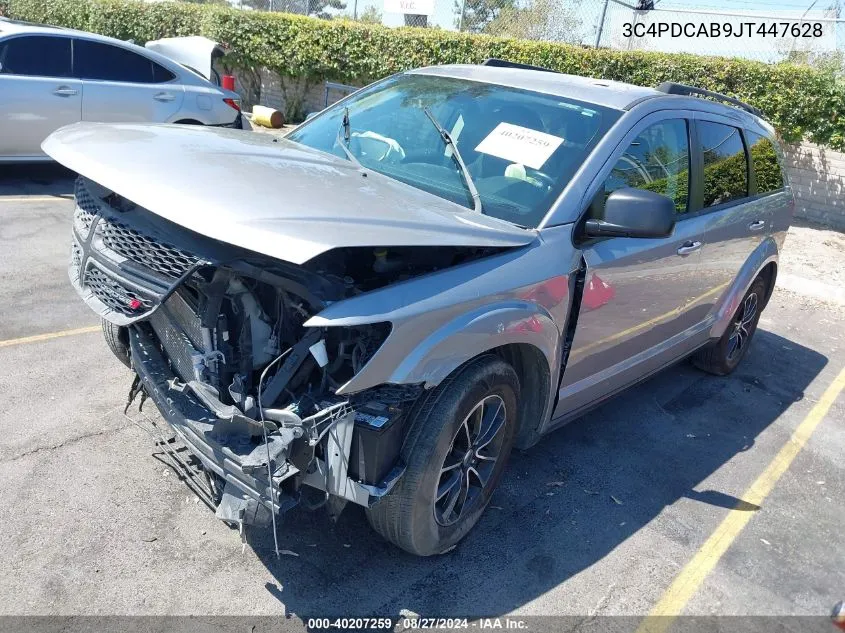 2018 Dodge Journey Se VIN: 3C4PDCAB9JT447628 Lot: 40207259